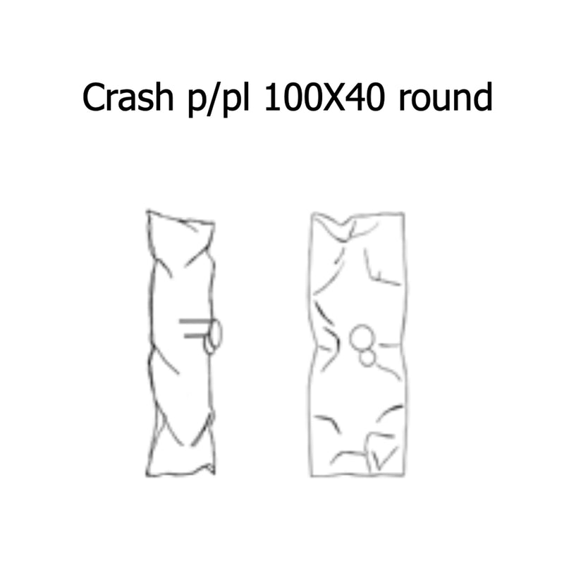 knikerboker CRASH, 100x40 cm - kunstvolle LED-Wand- und Deckenleuchte in 4 Metallfarben