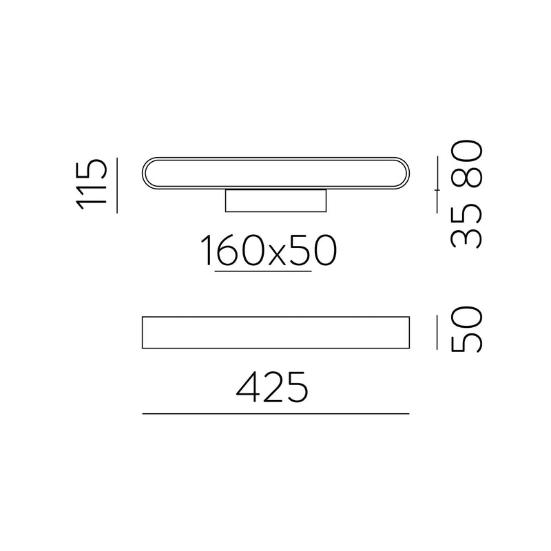 LED-Wandleuchte GALANT long, 3 Größen, weiß