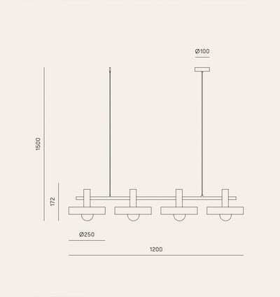 ALOA - Designer Fornasevi - Pendelleuchte 4-fach- Aromas del Campo