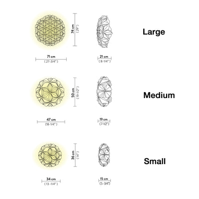 C'est la Vie Decken-Leuchten  Slamp Zeichnung Maße