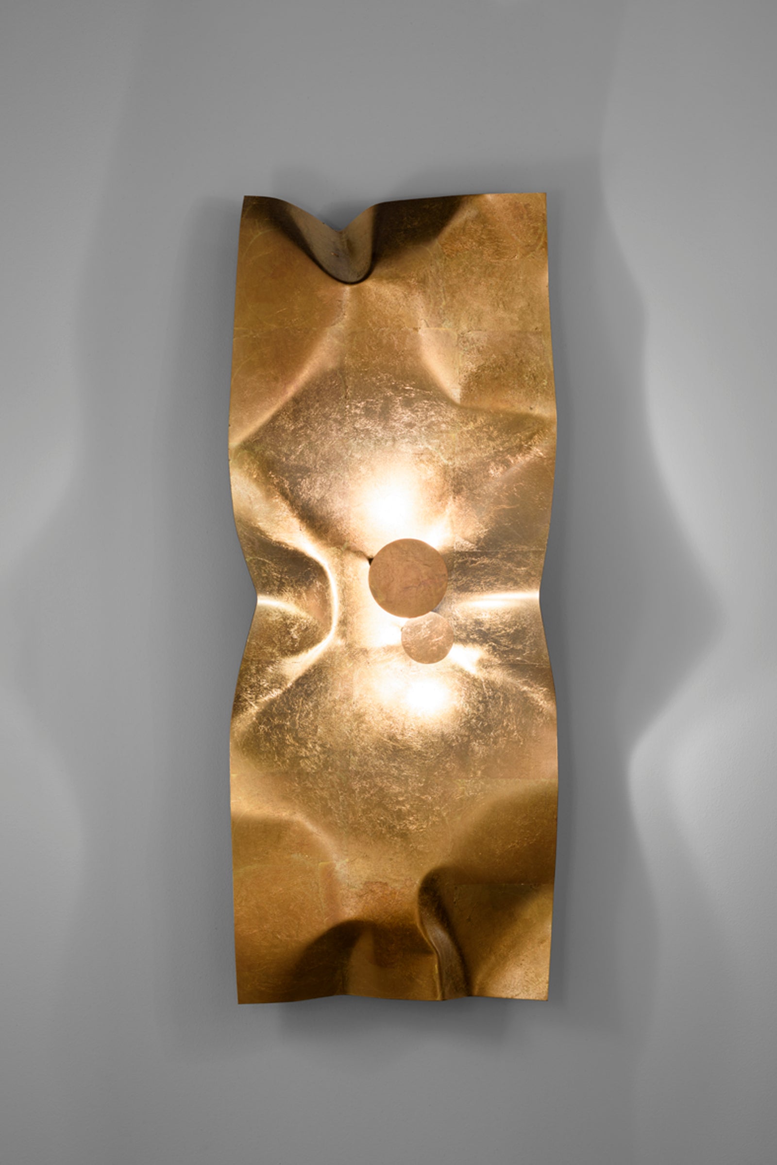 knikerboker CRASH, 100x40 cm - kunstvolle LED-Wand- und Deckenleuchte in 4 Metallfarben