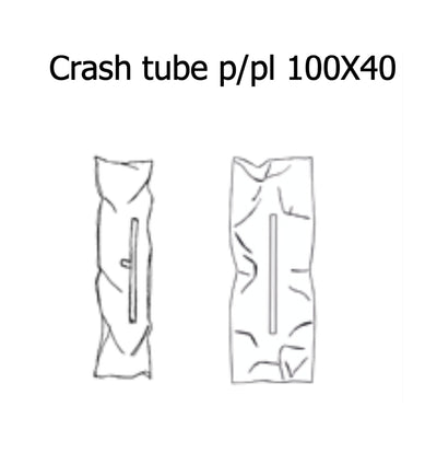 knikerboker CRASH TUBE - kunstvolle LED-Wandleuchte 100 in 4 Metallfarben