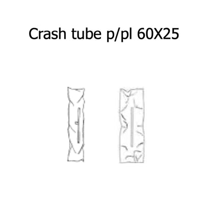 knikerboker CRASH TUBE - kunstvolle LED-Wandleuchte 60 in 4 Metallfarben