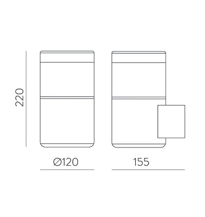 Outdoor LED-Wandleuchte BOLLARD - IP65