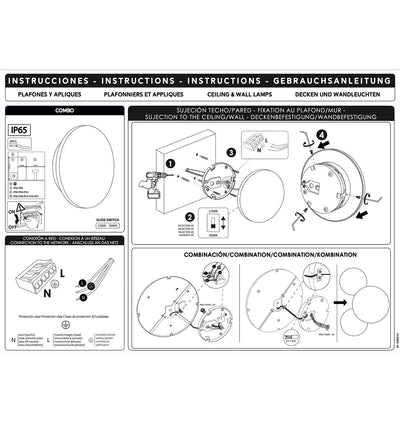 LED-Wandleuchten Serie COMPO - IP65 - 4 Größen und 3 Farben