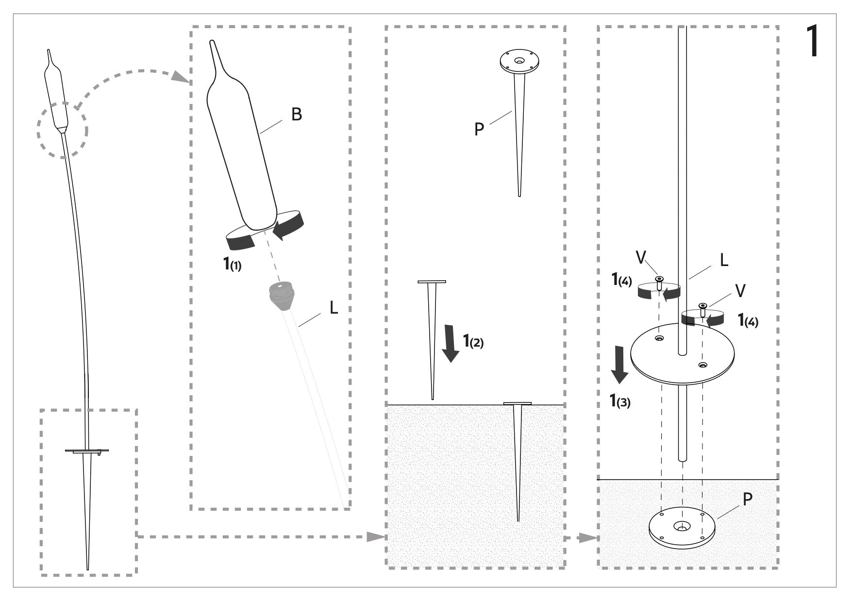 NILO Outdoor-LED-Leuchte mit Bodenpfahl - Designer Matteo Ugolini - Karman