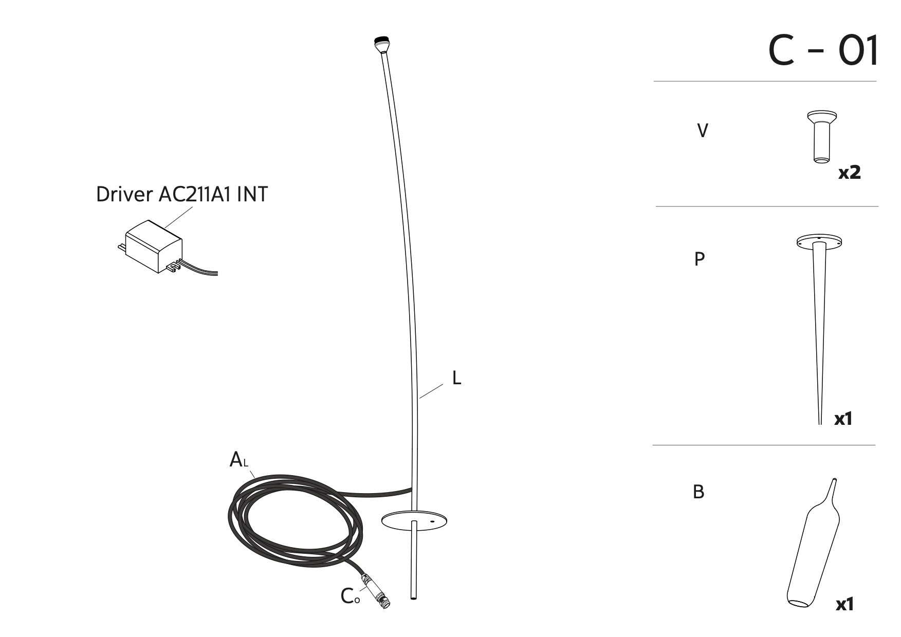 NILO Outdoor-LED-Leuchte mit Bodenpfahl - Designer Matteo Ugolini - Karman