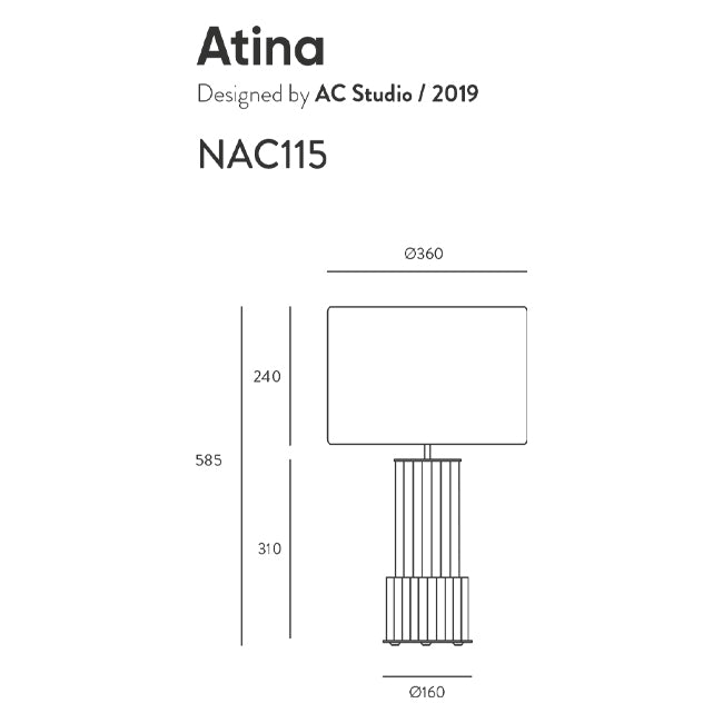 ATINA chrome in vielen Farben - Design AC Studio - LED-Tischleuchte - Aromas del Campo