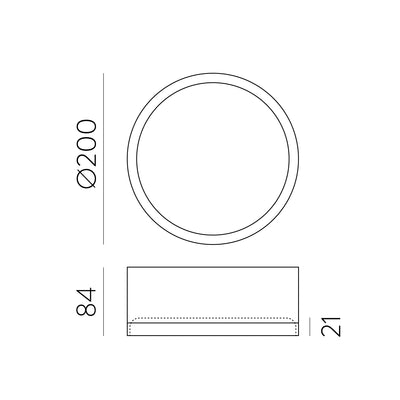 LED-Deckenleuchte Tech, IP44 - 3 Größen, schwarz