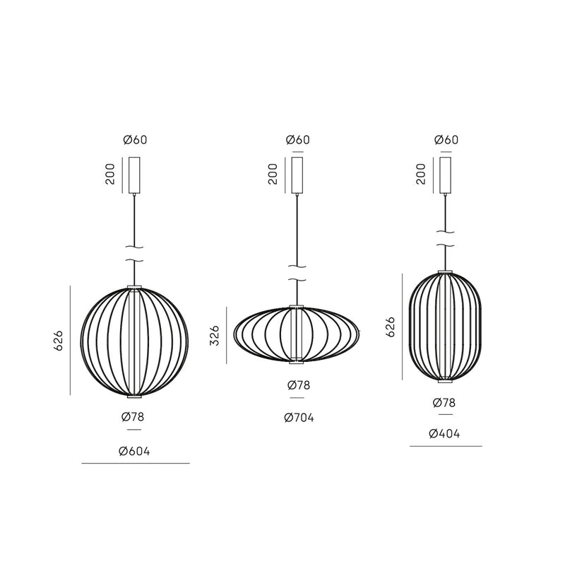 PEPO- Designer Jose Fornas - LED-Pendelleuchten 3 Größen gold - Aromas del Campo