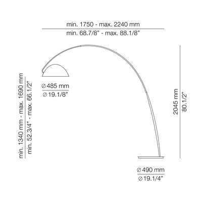 PLUMA - Bogen-Stehleuchte 2959 - Estudi Ribaudi - estiluz
