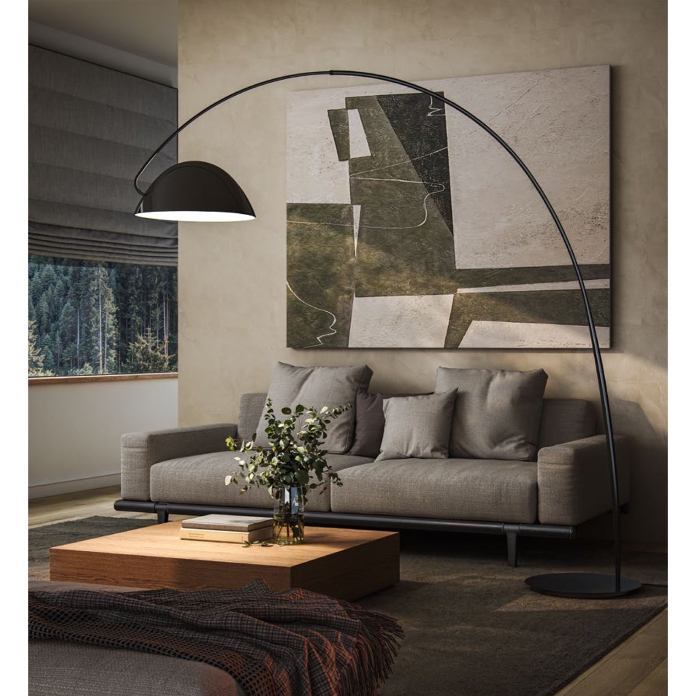 PLUMA - Bogen-Stehleuchte 2959 - Estudi Ribaudi - estiluz