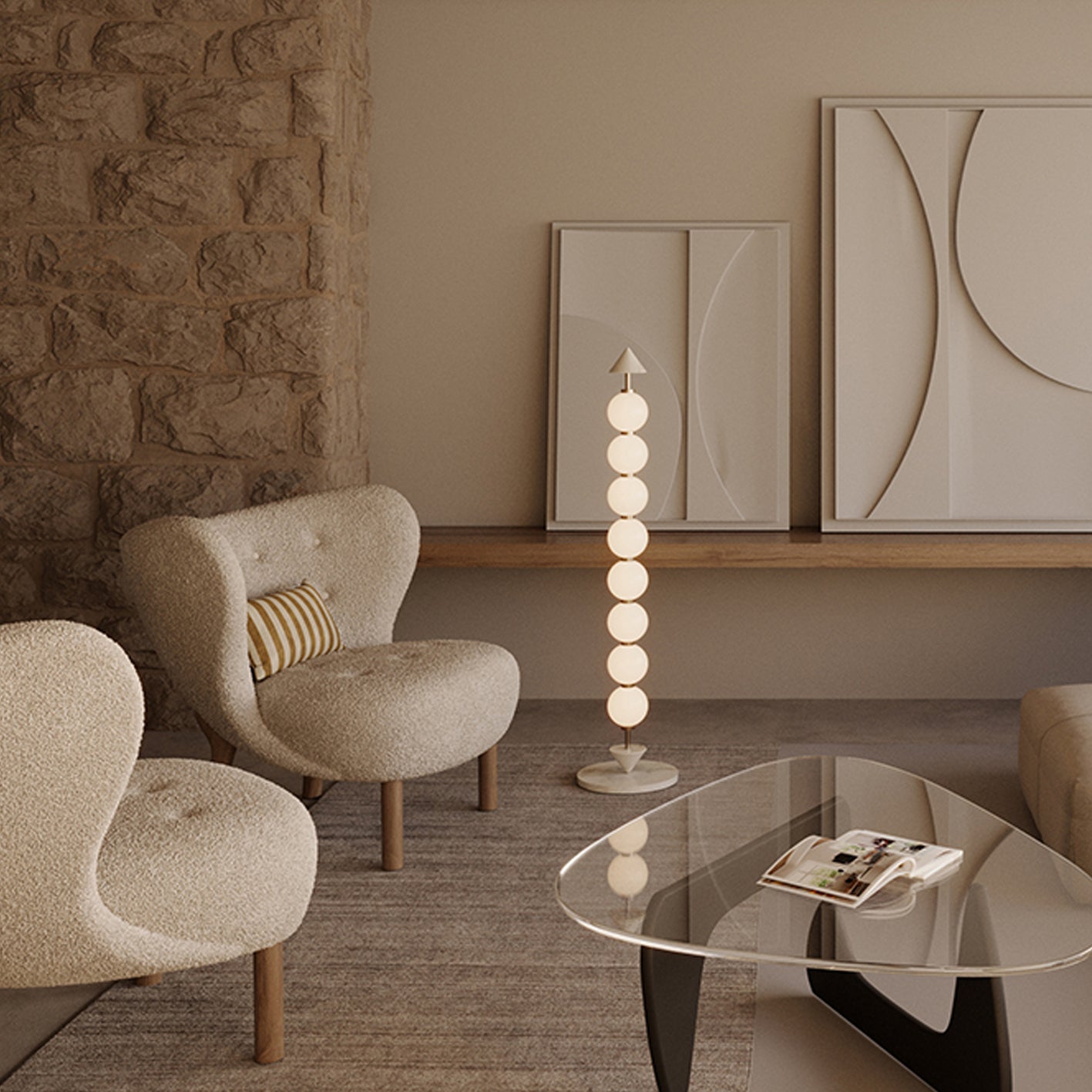 SOKO - Designer Pepe Fornas - LED-Stehleuchte mit Marmor - Aromas del Campo