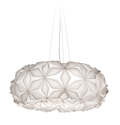 C'est la Vie Pendelleuchte large weiß white Kabel klar  - Slamp