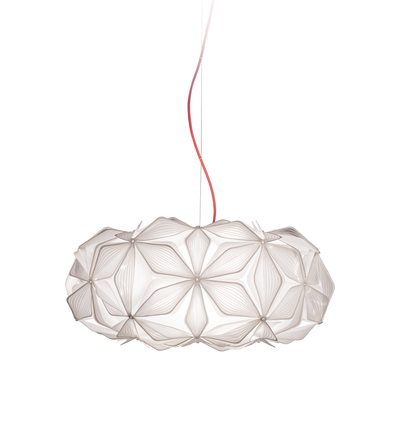 C'est la Vie Pendelleuchte  medium weiß white Kabel rot - Slamp