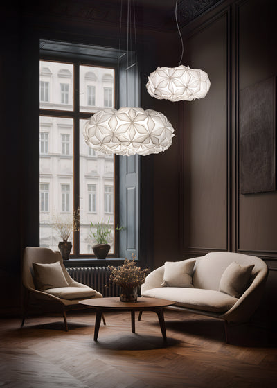 C'est la Vie Pendelleuchten mit klarem Kabel 2 Größen Retro Wohnraum - Slamp