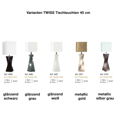 Twiss XS Tischleuchten 40 cm 5 Farben - envy