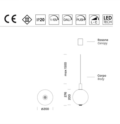 BEAM STICK NUANCE, farbige LED-Pendelleuchten von OLEV - designed by Marc Sadler