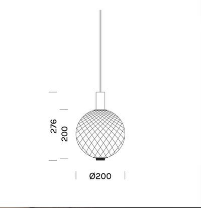 BEAM STICK NUANCE, Edition Balloton 200 LED-Pendelleuchte von OLEV - designed by Marc Sadler