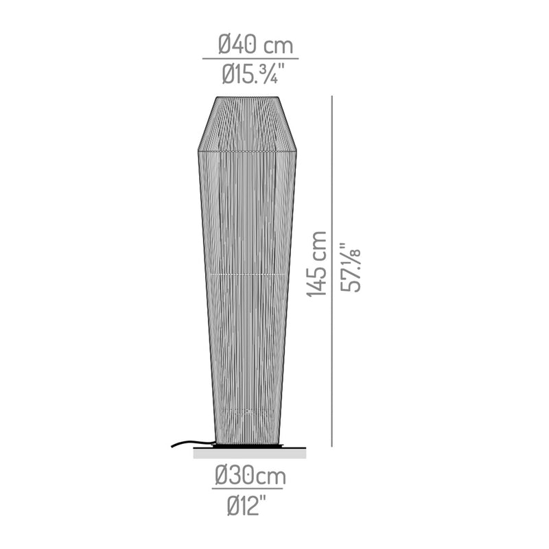 Koord Indoor LED-Standleuchte 145 cm, LED IP20 - KD.F006.14 - Designer Eloy Puig - el torrent