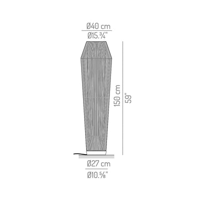 Koord Outdoor LED-Standleuchte 150 cm, LED IP54 - KD.F106.16 - Designer Eloy Puig - el torrent