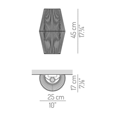 Koord Wandleuchte indoor - klein KD.W014.00 - Designer Eloy Puig - el torrent