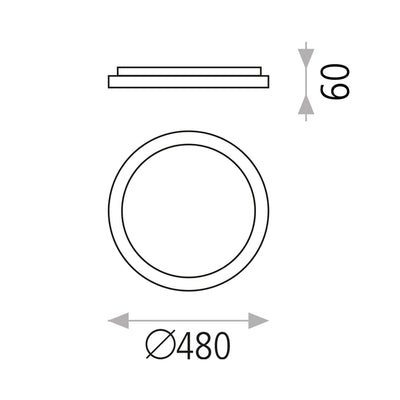 LED-Deckenleuchte Kelly indirekt / Lichtfarbe einstellbar 2700-3000 K, dimmbar - weiß