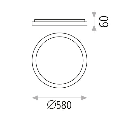 LED-Deckenleuchte Kelly indirekt / Lichtfarbe einstellbar 2700, 3000 K, dimmbar Triac - schwarz