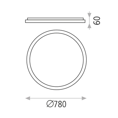 LED-Deckenleuchte Kelly indirekt / Lichtfarbe einstellbar 2700-3000 K, dimmbar - weiß