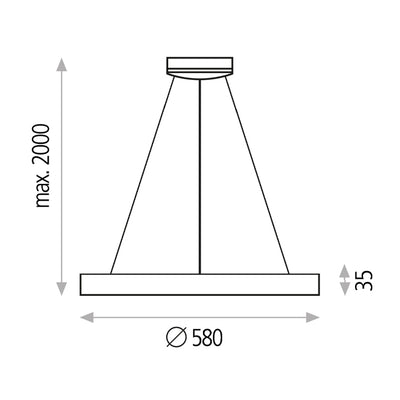 LED-Pendelleuchte Kelly indirekt / 2700 K, 3000 K, 4000 K, dimmbar - weiß