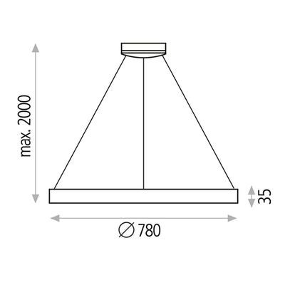 LED-Pendelleuchte Kelly indirekt / 2700, 3000, 4000 K, dimmbar - schwarz