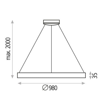 LED-Pendelleuchte Kelly indirekt / 2700 K, 3000 K, 4000 K, dimmbar - weiß