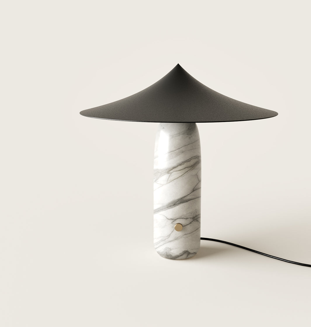 KINE - Designer Pepe Fornas - LED-Tischleuchte Marmor weiß mit Touch-Dimmer 3 Varianten - Aromas del Campo