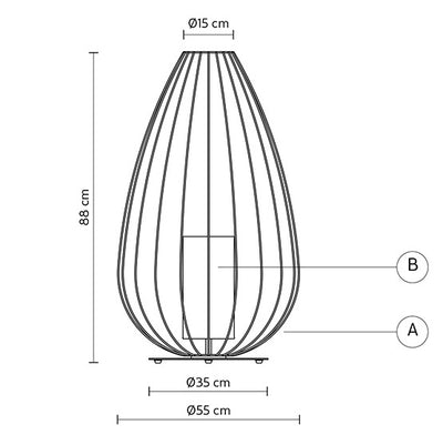 CELL Boden Outdoor / Bad in bronze - Designer Mateo Ugolini von Karman